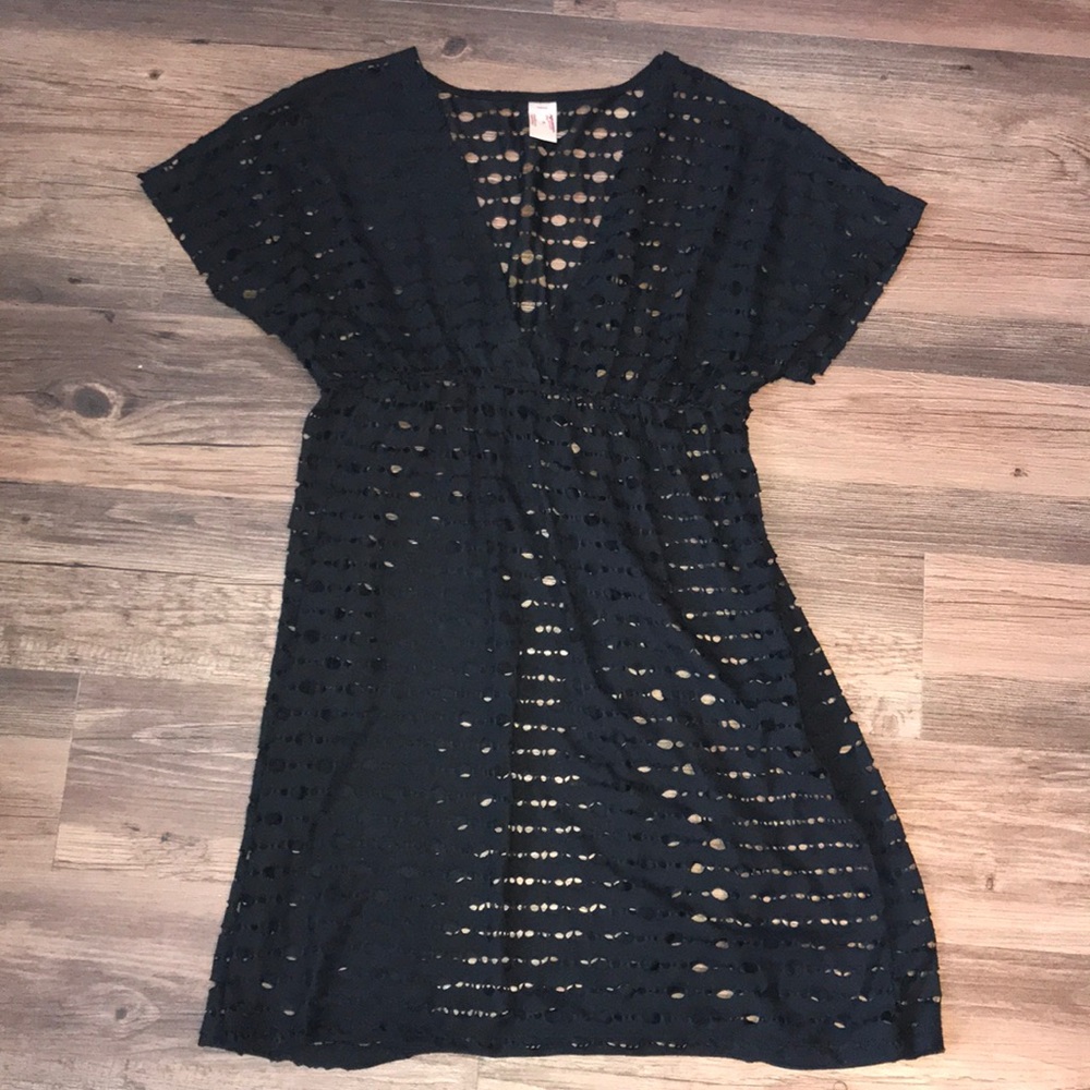 Black bathing suit cover up NWOT - Picture 2 of 6